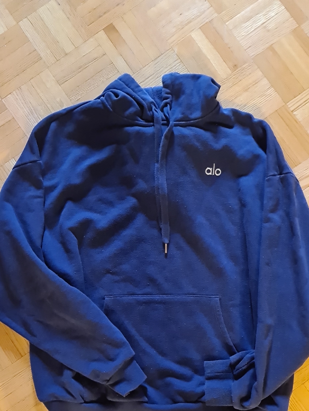 ALO Yoga Navy Blue Hoodie Sweatshirt